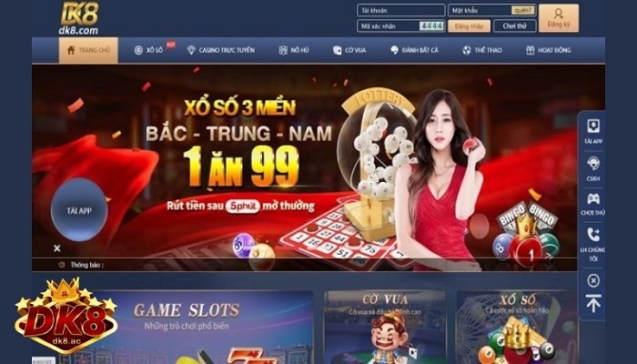 Xổ số online trên DK8