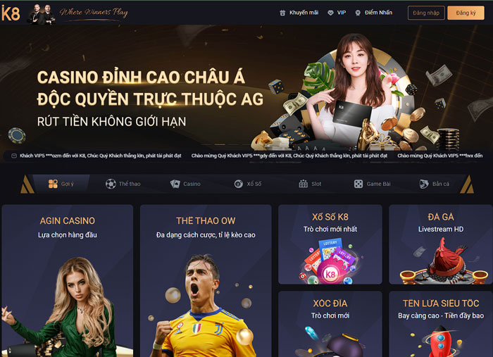 K8- nhà cái đổi thưởng