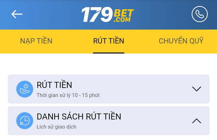 nạp rút tại 179Bet