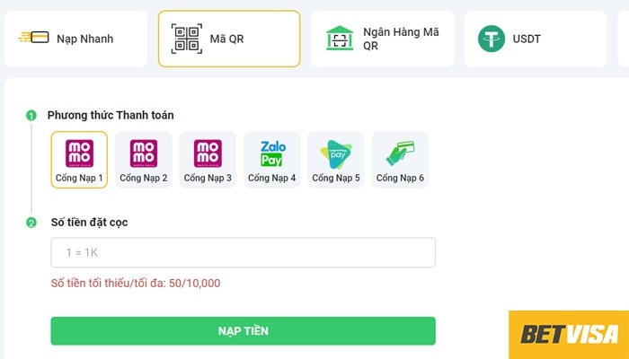 Betvisa tặng 100k đăng ký