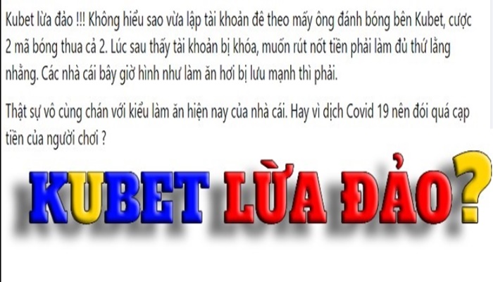 Kubet lừa đảo