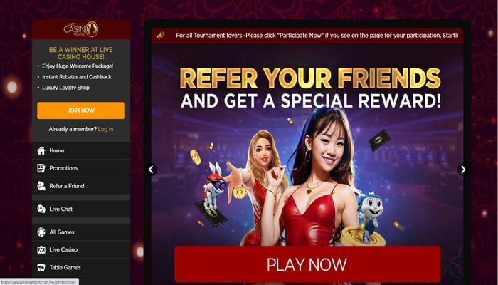 Live Casino House tặng 100k