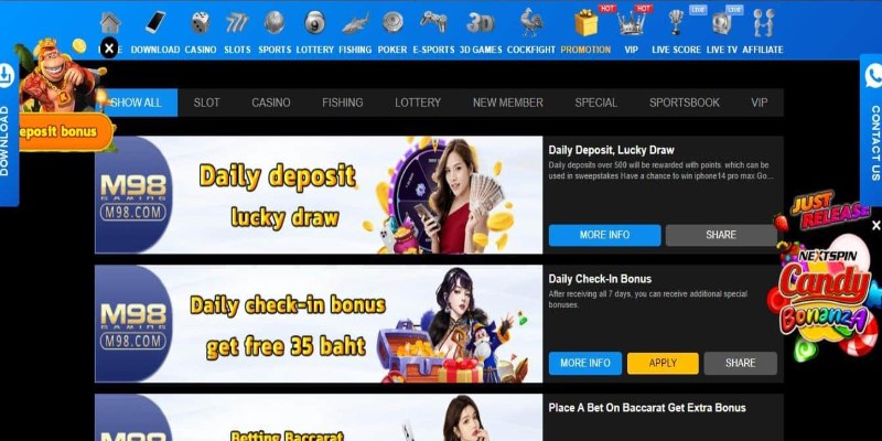 M98 Casino khuyến mãi