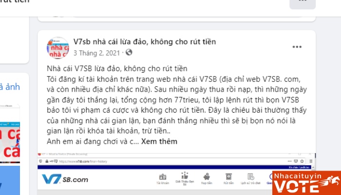 nhà cái v7 bị bắt