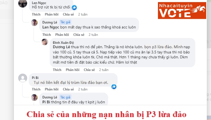 p3 quỵt tiền